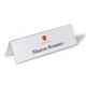 Durable Clear Plastic Table Place Name Holders and Inserts - 25 Pack - 105x297mm