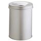 Durable Fire Extinguishing Metal Waste Bin - TUV Certified - 15L - Grey