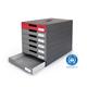Durable IDEALBOX ECO 7 Drawer Recycled Plastic File Storage Organiser - Red