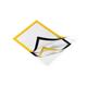 Durable DURAFRAME Self Adhesive Magnetic Signage Frame - 2 Pack - A4 Yellow