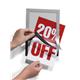 Durable DURAFRAME Self Adhesive Magnetic Signage Frame - 10 Pack - A5 Silver