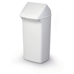 Durable DURABIN Contemporary White Square Recycling Bin + Swing Lid - 40L