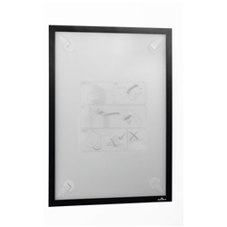 Durable DURAFRAME Wallpaper Self Adhesive Magnetic Signage Frame - A3 Black