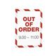 Durable DURAFRAME Magnetic Signage Hazard Frame - 5 Pack - A4 Red & White