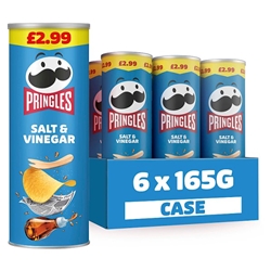 Pringles Salt & Vinegar Sharing Crisps 6 x 165g
