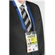 Durable Safety-Release Lanyard Name Badge ID Ticket Holder - 10 Pack - A6 Blue