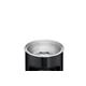Durable Round Metal Waste Bin with Fire Extinguishing Ashtray - 17L - Black