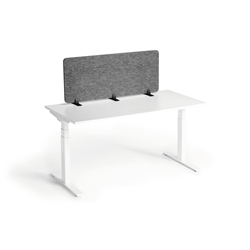 Durable Felt Desk Divider Panel - Visual Acoustic Privacy Partition 120cm - Grey