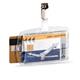 Durable Enclosed DUO 2 Card Clip Security Pass ID Badge Holder - 25 Pack - Clear