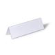 Durable Clear Plastic Table Place Name Holders and Inserts - 25 Pack - 61x210mm