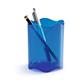 Durable TREND Pen Pot Pencil Holder Desk Tidy Organiser - 6 Pack - Clear Blue