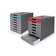 Durable IDEALBOX ECO 7 Drawer Recycled Plastic File Storage Organiser - Red