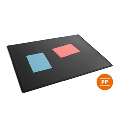 Durable Clear Overlay Desk Mat Notes Protector Pad - 5 Pack - 65x50 cm - Black