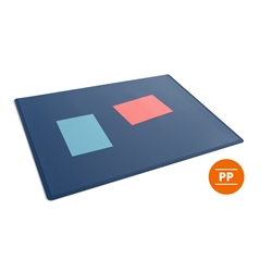 Durable Clear Overlay Desk Mat Notes Protector Pad - 5 Pack - 65x50 cm - Blue