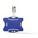 Durable Security Pass Plastic ID Badge Card Holders with Clip - 25 Pack - Blue