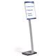 Durable INFO SIGN Aluminium Display Panel Info Floor Stand A3 - 1.25m - Silver
