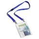 Durable Safety-Release Lanyard Name Badge ID Ticket Holder - 10 Pack - A6 Blue