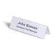 Durable Clear Plastic Table Place Name Holders and Inserts - 25 Pack - 61x210mm