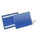 Durable Adhesive Ticket Holder Label Pouch Document Pockets - 50 Pack - A5 Blue