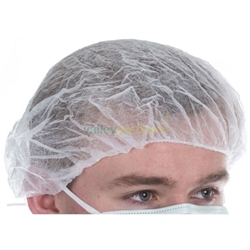 Disposables & PPE - White Disposable Mob Cap - Pack 100