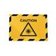 Durable DURAFRAME Magnetic Signage Hazard Frame - 5 Pack - A4 Yellow & Black
