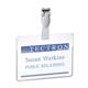 Durable Conference Clip Name Tag ID Badge Holders + Cards - 25 Pack - 60 x 90mm