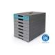 Durable IDEALBOX ECO 7 Drawer Recycled Plastic File Storage Organiser - Blue