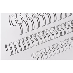 Renz 2:1 A5 Ring Wire Binding 1 1/8"/ 28.5mm 16 Loops Silver [Nylon-Coated] (Pack of 20)