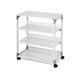 Durable Steel 2 Shelve Office Storage Trolley on Wheels - 88cm Grey