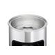 Durable Round Metal Waste Bin with Fire Extinguishing Ashtray - 17L - Silver