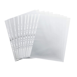 Durable Premium Punched Pockets for Table Flipcharts - 10 Pack - A3 Landscape
