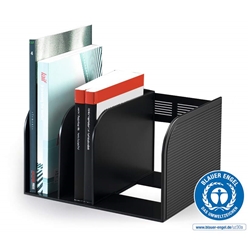 Durable OPTIMO Magazine Book Stand Desk Organiser Book Holder - 2 Pack - Grey