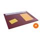Durable Calendar PC Desk Pad Protector Mat with Clear Overlay - 5 Pack - Red