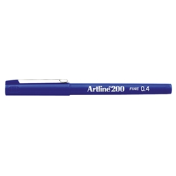 Artline 200 Fineliner Pen Fine BLUE (Pack of 12) A2003
