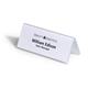 Durable Clear Plastic Table Place Name Holders and Inserts - 25 Pack - 61x150mm
