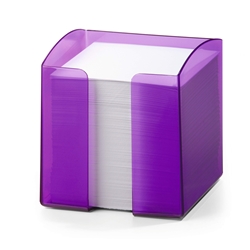 Durable TREND 800 Sheet Note Box Transparent Memo Pad - 6 Pack - Clear Purple