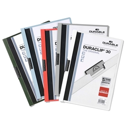 Durable DURACLIP 30 Sheet Document Clip File Folder - 25 Pack - A4 Assorted