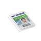 Durable Permanent High Security ID Card Holders for Lanyards - 10 Pack - Clear