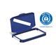 Durable 60L Hinged Bin Lid Blue - Slot Cut-Out for Easy Recycling - DURABIN