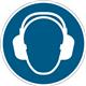 Durable Adhesive ISO 'Use Ear Protection' Sign Safety Floor Sticker - 43cm