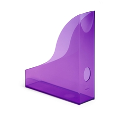 Durable Magazine Rack Document Desk File Organiser - 6 Pack - A4 Clear Purple
