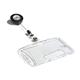 Durable Enclosed Security Pass ID Holder with Badge Reel - 10 Pack - Clear