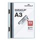 Durable DURACLIP 60 Sheet Document Metal Clip File Folder - 10 Pack - A3 Blue