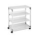 Durable Steel 2 Shelve Office Storage Trolley on Wheels - 88cm Grey