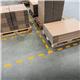 Durable Heavy Duty Adhesive Floor Marking Cross Shape - 10 Pack - Yellow