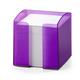 Durable TREND 800 Sheet Note Box Transparent Memo Pad - 6 Pack - Clear Purple