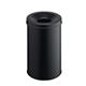 Durable Fire Extinguishing Metal Waste Bin - TUV Certified - 60L - Black