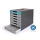 Durable IDEALBOX ECO 7 Drawer Recycled Plastic File Storage Organiser - Blue