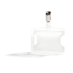 Durable reXycle 1 Card Security Pass ID Badge Holders with Clip - 25 Pack