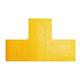 Durable Heavy Duty Adhesive Floor Marking T Shape Corner - 10 Pack - Yellow